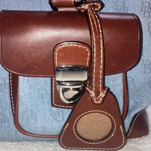 Dooney & Bourke Y2K Denim/Chestnut leather satchel in like new condition - Picture 2 of 16